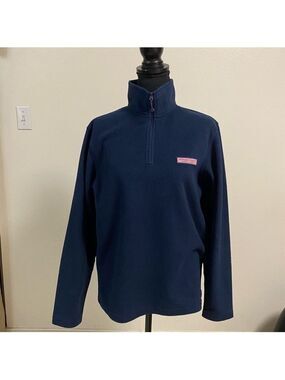 Vineyard Vines Harbor Fleece 1/4 Zip Navy Size XS